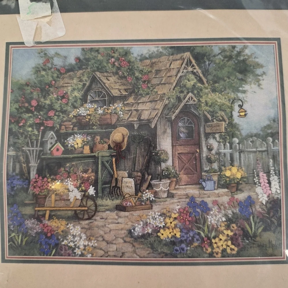 Vintage 1998 Dimensions “The Potting Shed” Ribbon Embroidery Kit 1512 NIP